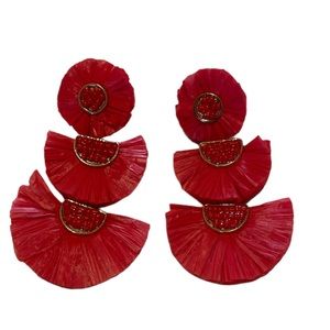 Red Statement Earrings